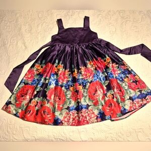 Monsoon girls size 11-12 years purply flowy fully lined sleeveless dress